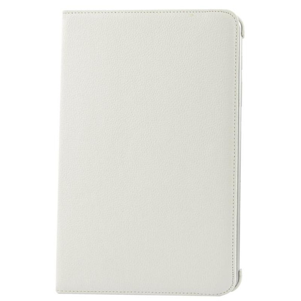 360 Degree Rotatable Litchi Texture Leatherette Case with Holder for Galaxy Tab 2 (10.1) / P5100(White)