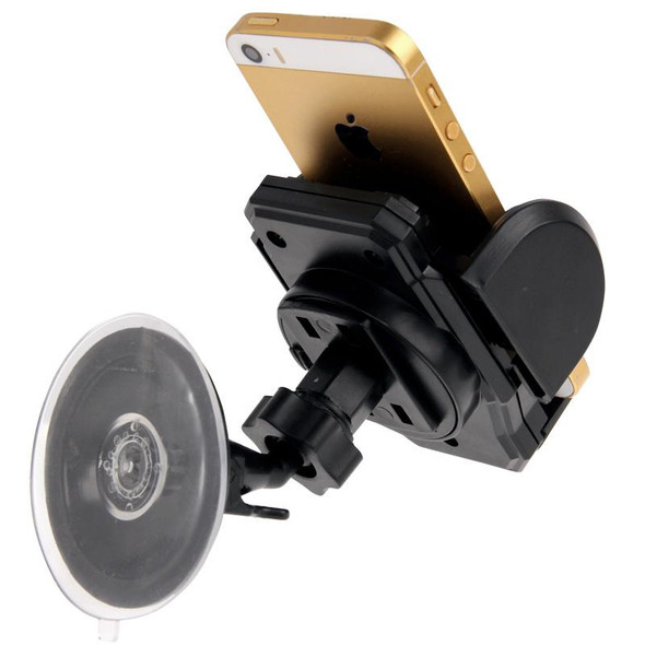 Universal 360 Degree Rotation Suction Cup Car Holder / Desktop Stand, - iPhone, Galaxy, Sony, Lenovo, HTC, Huawei, and other Smartphones of Width: 3.5cm - 10cm(Black)