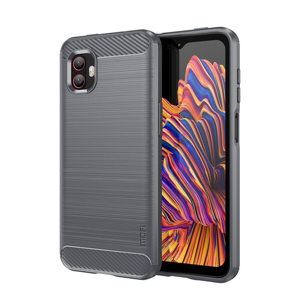 Samsung Galaxy Xcover6 Pro / Xcover Pro 2 MOFI Gentleness Brushed Carbon Fiber Soft TPU Case(Gray)