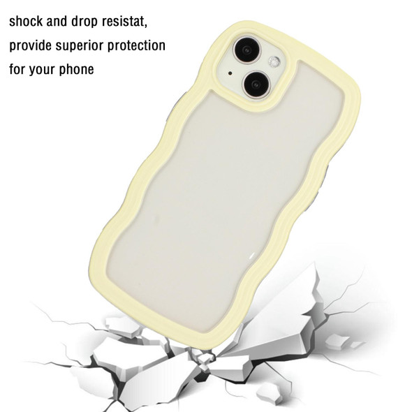 Candy Color Wave TPU Clear PC Phone Case - iPhone 13(Yellow)