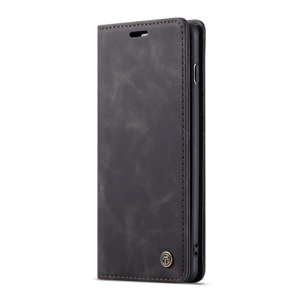 CaseMe-013 Multifunctional Retro Frosted Horizontal Flip Leatherette Case for Galaxy S10, with Card Slot & Holder & Wallet (Black)