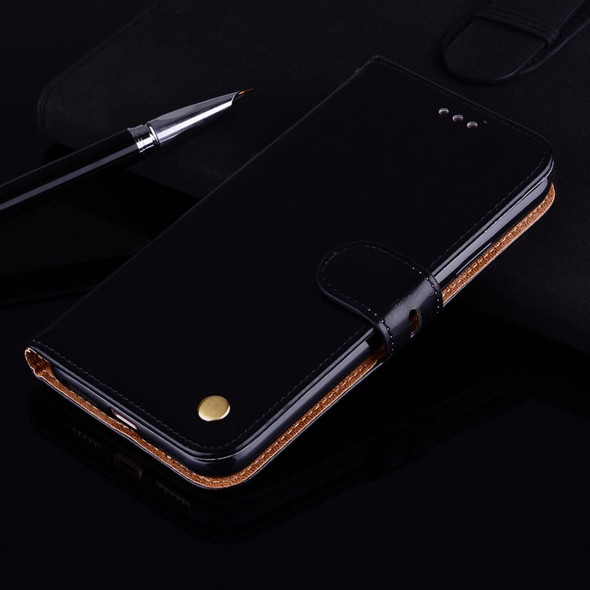 Sumsung Galaxy A3 (2017) Business Style Oil Wax Texture Horizontal Flip Leather Case with Holder & Card Slots & Wallet (Black)