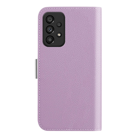 Samsung Galaxy A23 4G Candy Color Litchi Texture Leather Phone Case(Light Purple)