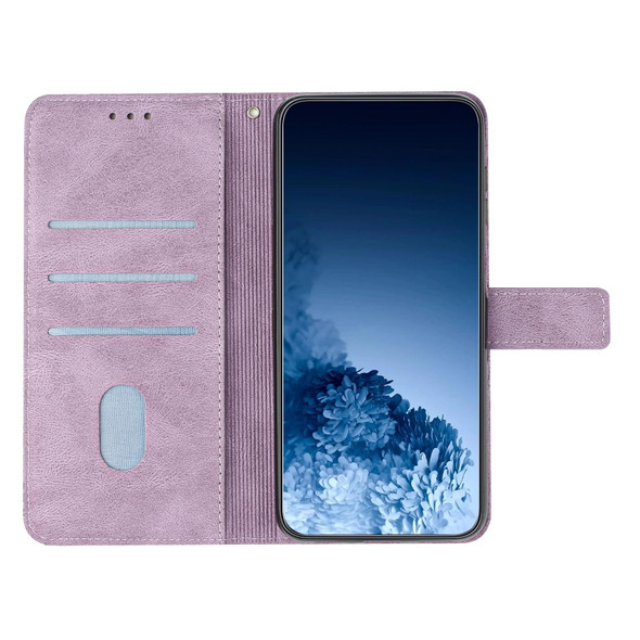 Samsung Galaxy A21s Mandala Embossed Flip Leather Phone Case(Purple)