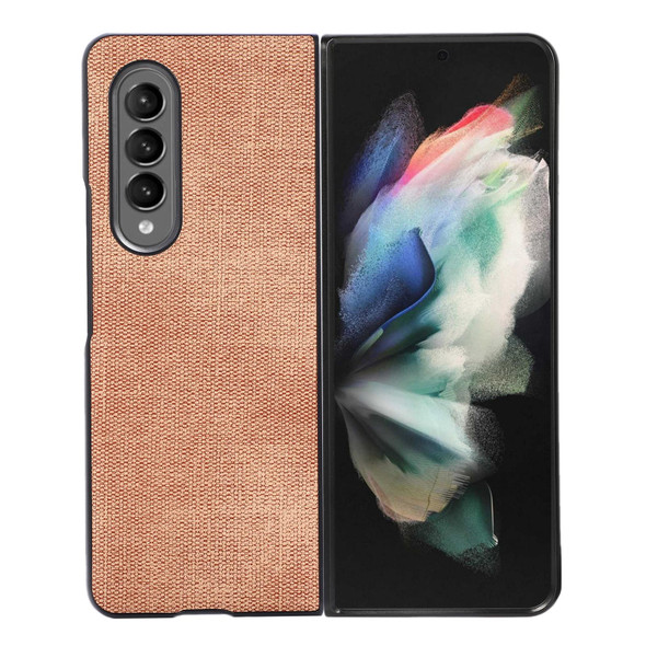 Samsung Galaxy Z Fold3 5G Brugg Texture PU+TPU+PC Shockproof Phone Case(Khaki)