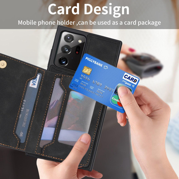 Samsung Galaxy Note20 Ultra Line Card Holder Phone Case(Black)