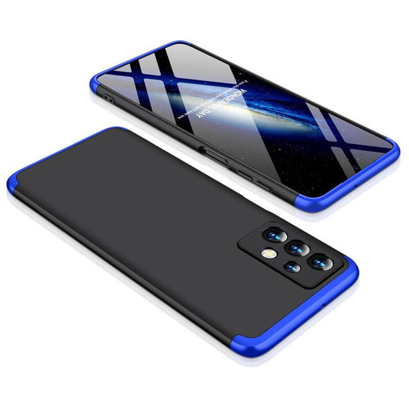 Samsung Galaxy A13 4G GKK Three Stage Splicing Full Coverage PC Phone Case(Black Blue)