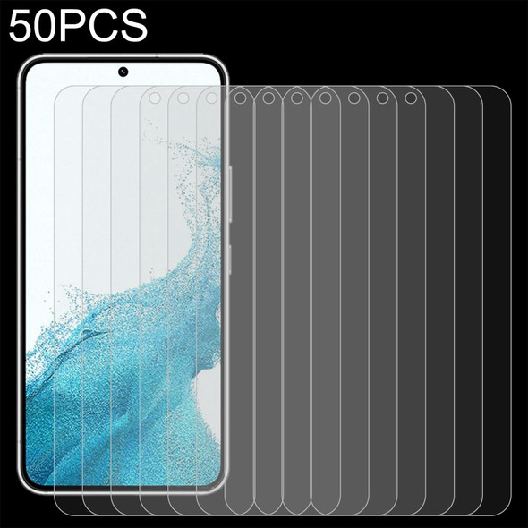 50 PCS 0.26mm 9H 2.5D Tempered Glass Film - Samsung Galaxy S22 5G, Fingerprint Unlocking Is Not Supported