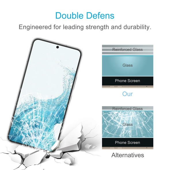 0.26mm 9H 2.5D Tempered Glass Film - Samsung Galaxy S22 5G, Fingerprint Unlocking Is Not Supported