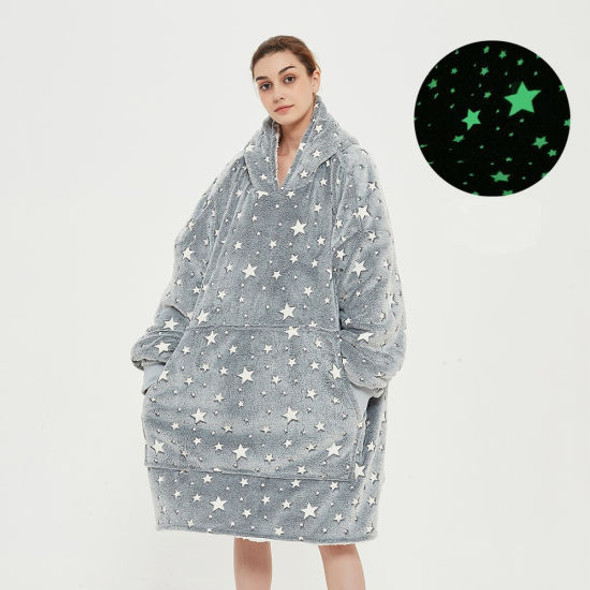 Adult Glow In The Dark Plush Hooded Blanket - One Size