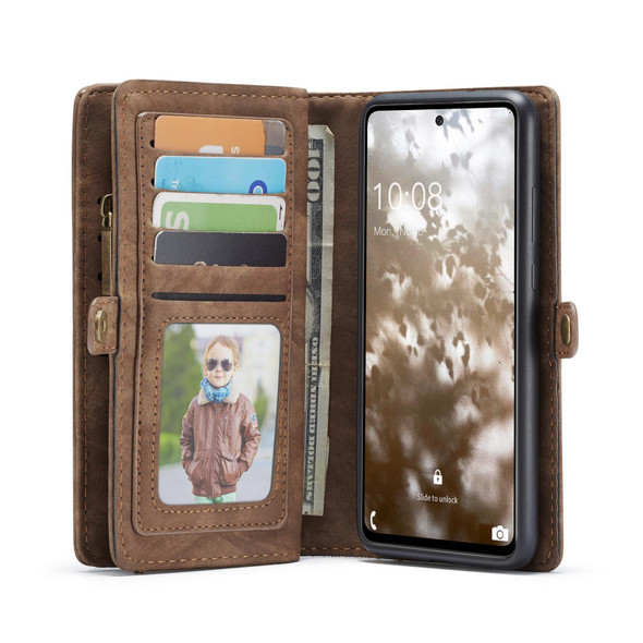 Samsung Galaxy A53 5G CaseMe-008 Detachable Multifunctional Horizontal Flip Leather Case(Brown)