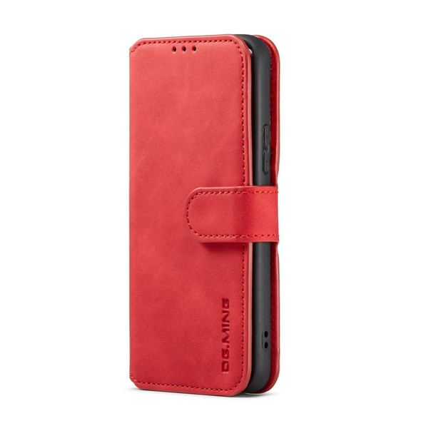 Samsung Galaxy S22+ DG.MING Retro Oil Side Horizontal Flip Leather Case with Holder & Card Slots & Wallet(Red)