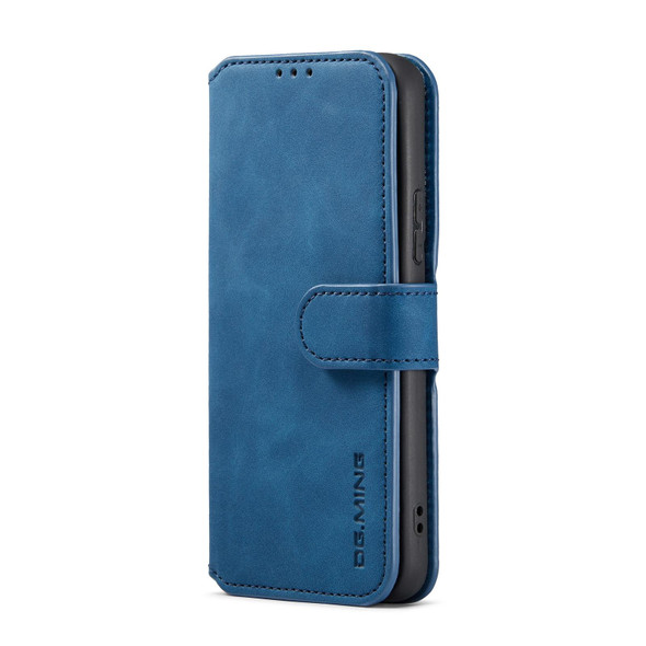 Samsung Galaxy S22+ DG.MING Retro Oil Side Horizontal Flip Leather Case with Holder & Card Slots & Wallet(Blue)