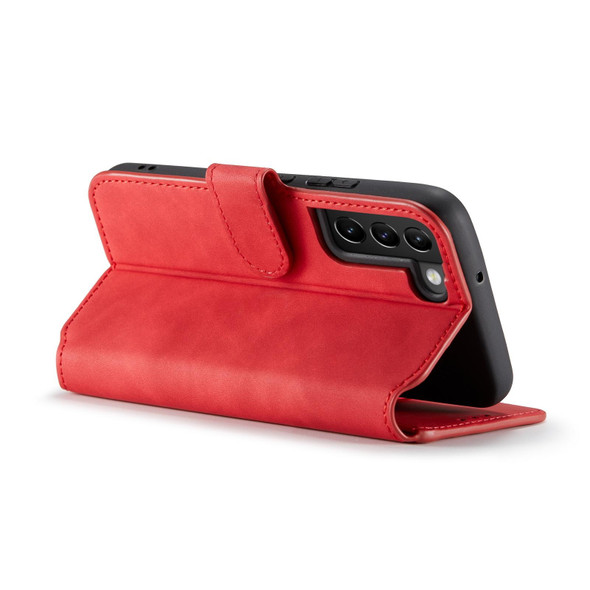 Samsung Galaxy S22 DG.MING Retro Oil Side Horizontal Flip Leather Case with Holder & Card Slots & Wallet(Red)