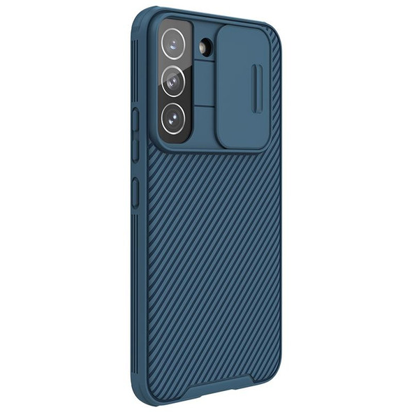 Samsung Galaxy S22+ 5G NILLKIN Black Mirror Pro Series Camshield Phone Case(Blue)