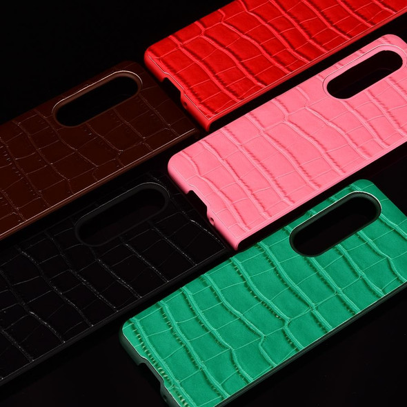 Samsung Galaxy Z Fold3 5G Bamboo Texture Phone Case(Black)