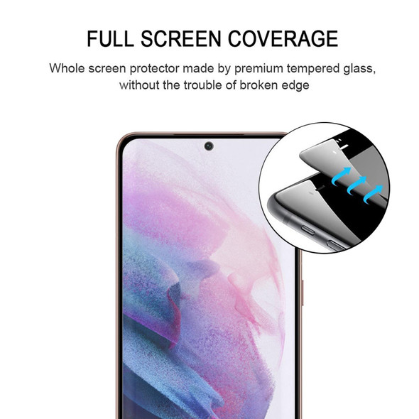 Edge Glue 3D Curved Edge Full Screen Tempered Glass Film - Samsung Galaxy S22+ 5G(Black)