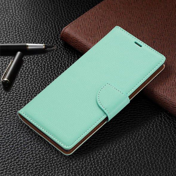 Samsung Galaxy S22 Ultra 5G Litchi Texture Pure Color Horizontal Flip Leather Phone Case with Holder & Card Slots & Wallet & Lanyard(Green)