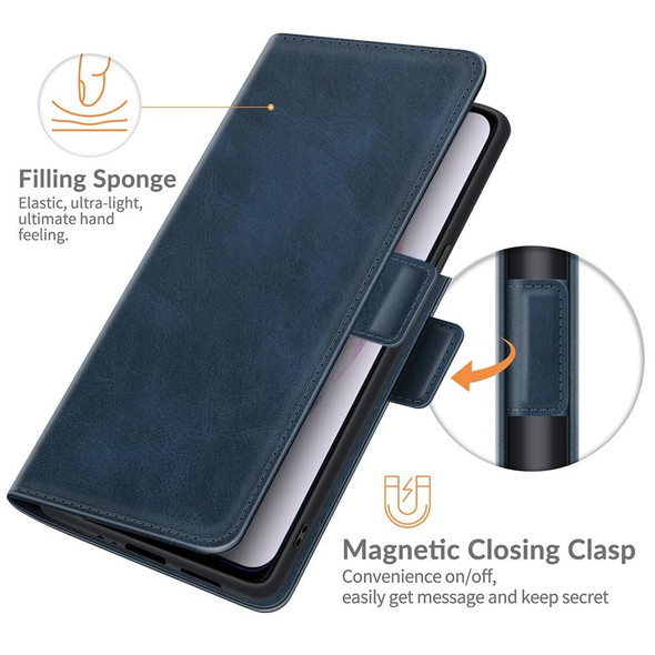 Samsung Galaxy S22+ 5G Dual-side Magnetic Buckle Horizontal Flip Leather Case with Holder & Card Slots & Wallet(Dark Blue)