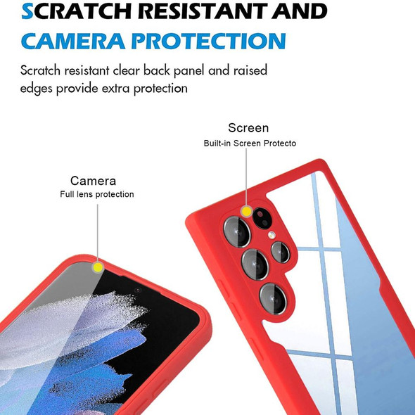 Samsung Galaxy S22 Ultra 5G Acrylic + TPU 360 Degrees Full Coverage Shockproof Phone Case(Purple)