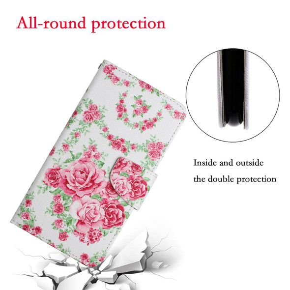 Samsung Galaxy S20 Painted Pattern Horizontal Flip Leather Case with Holder & Card Slot & Wallet(Rose Flower)