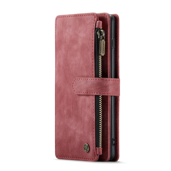 Samsung Galaxy S10 CaseMe-C30 PU + TPU Multifunctional Horizontal Flip Leather Case with Holder & Card Slot & Wallet & Zipper Pocket(Red)