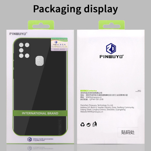 Samsung Galaxy A21s PINWUYO Touching Series Liquid Silicone TPU Shockproof Case(Green)