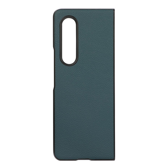 Samsung Galaxy Z Fold3 5G Genuine Leather Shockproof Protective Leather Case(Green)