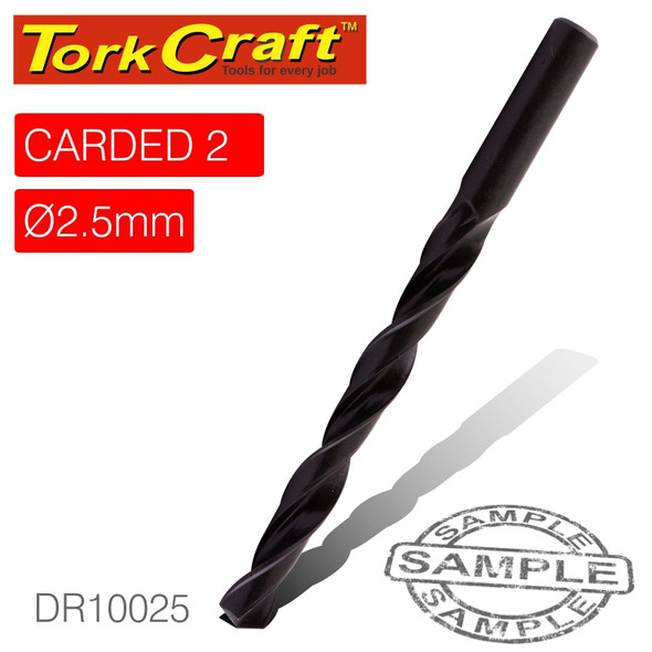 DRILL BIT HSS STANDARD 2.5MM 2/CARD