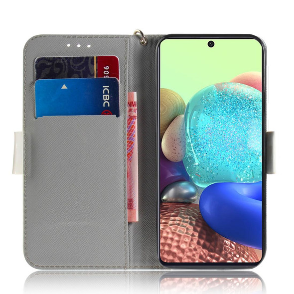 Samsung Galaxy A71 5G 3D Painted Pattern Magnetic Attraction Horizontal Flip Leather Case with Holder & Card Slot & Wallet & Lanyard(Pekingese Dag)