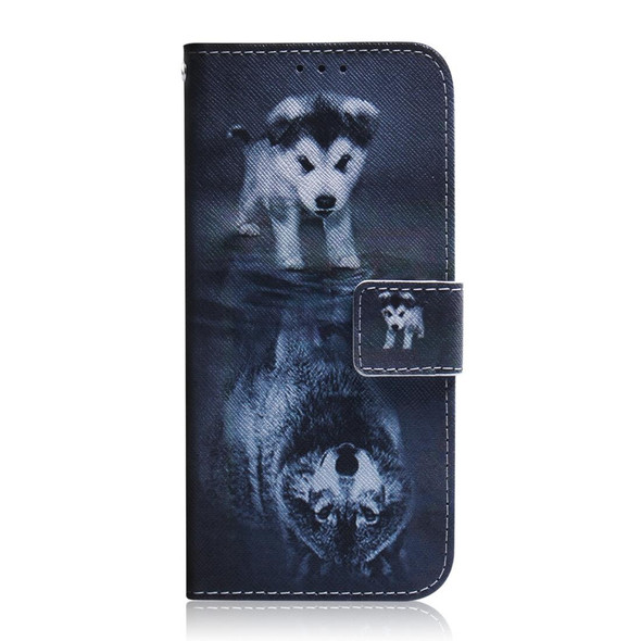 Samsung Galaxy A71 5G Colored Drawing Horizontal Flip Leather Case with Holder & Card Slot & Wallet(Wolf and Dog)