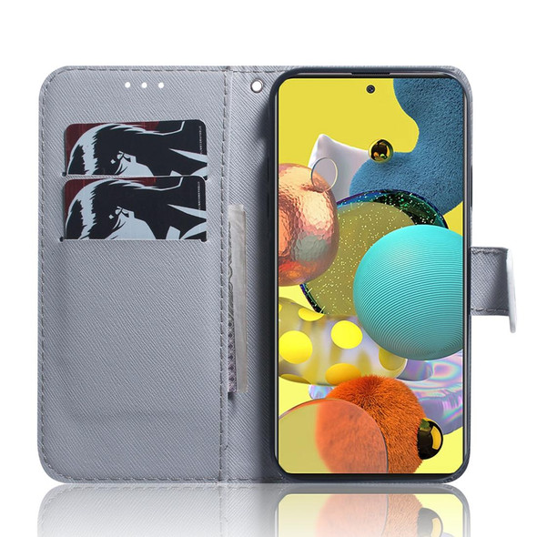 Samsung Galaxy A51 5G Colored Drawing Horizontal Flip Leather Case with Holder & Card Slot & Wallet(Pug)