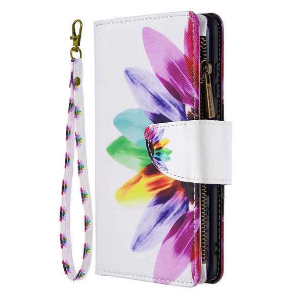 Samsung Galaxy S20 Ultra Colored Drawing Pattern Zipper Horizontal Flip Leather Case with Holder & Card Slots & Wallet(Sun Flower)