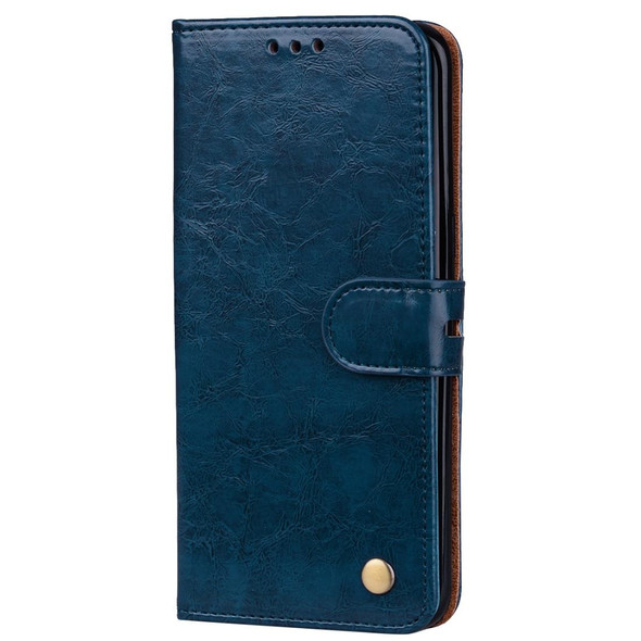 Sumsung Galaxy S8 + Business Style Oil Wax Texture Horizontal Flip Leather Case with Holder & Card Slots & Wallet(Blue)