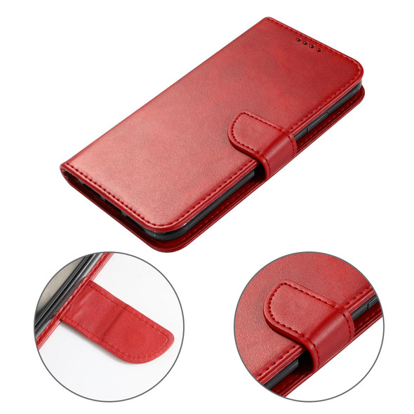 Samsung Galaxy A21s Calf Texture Buckle Horizontal Flip Leather Case with Holder & Card Slots & Wallet(Red)