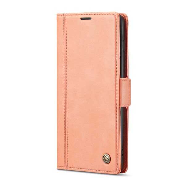 Samsung Galaxy S10 LC.IMEEKE Magnetic Buckle PU + TPU Horizontal Flip Leather Case with Holder & Card Slots & Wallet(Rose Gold)