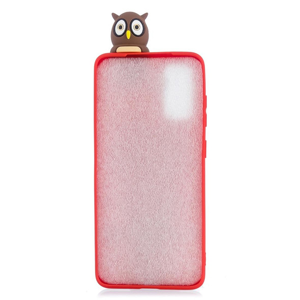 Galaxy A41 Shockproof Cartoon TPU Protective Case(Red Owl)