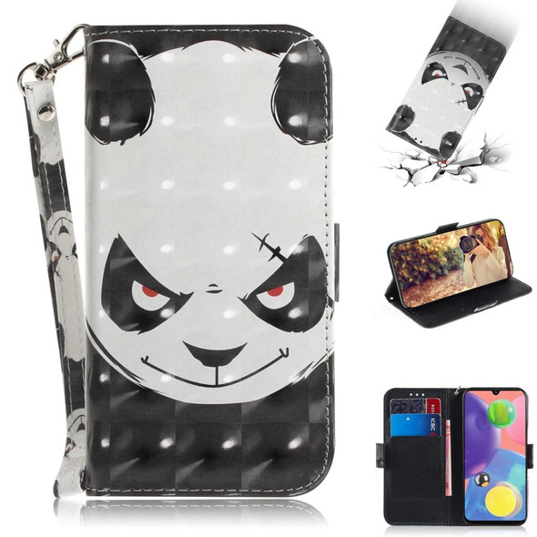 Galaxy A70s 3D Formula Pattern Magnetic Attraction Horizontal Flip Leather Case with Lanyard, Support Holder & Card Slot & Wallet(Angry Bear)