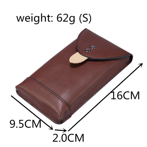 5.4 Inch or Below Smartphones Mobile Phone Universal Fanny Pack Leisure Sports Phone Case(Brown)