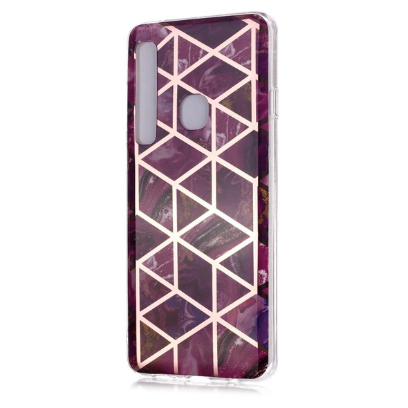 Galaxy A9 (2018) / A9s Plating Marble Pattern Soft TPU Protective Case(Purple)