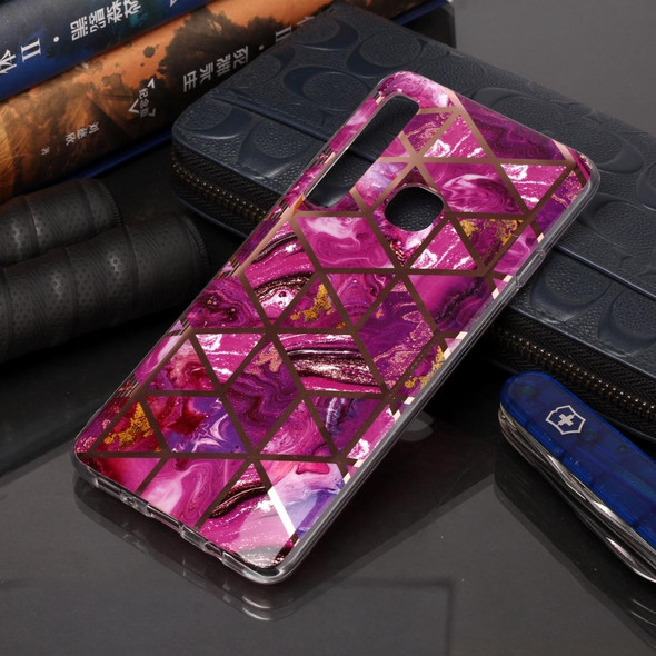 Galaxy A9 (2018) / A9s Plating Marble Pattern Soft TPU Protective Case(Purple)