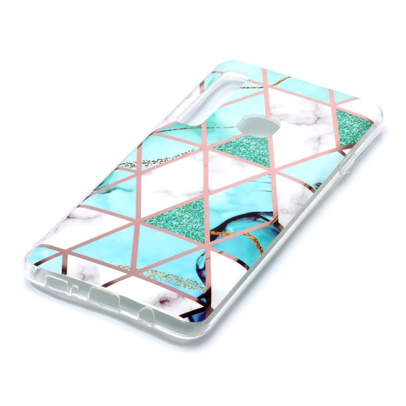 Galaxy A9 (2018) / A9s Plating Marble Pattern Soft TPU Protective Case(Green White)