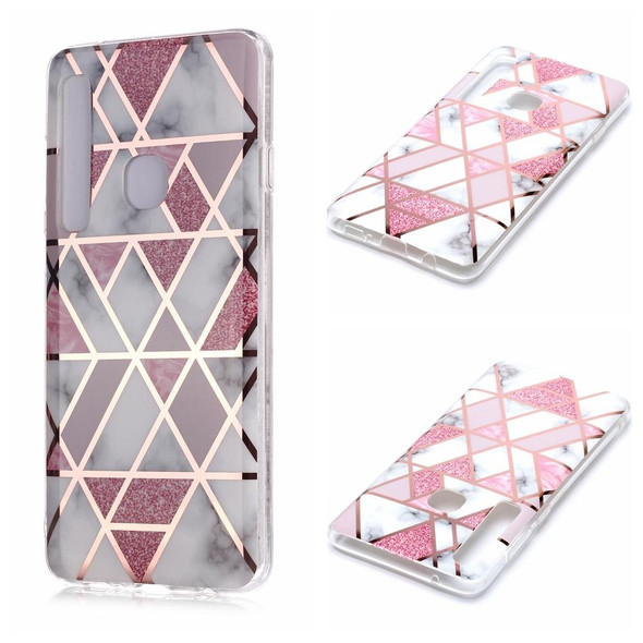 Galaxy A9 (2018) / A9s Plating Marble Pattern Soft TPU Protective Case(Pink)