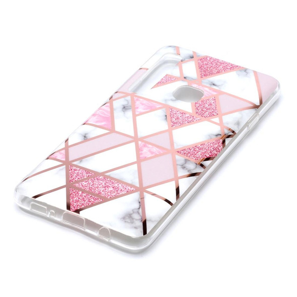 Galaxy A9 (2018) / A9s Plating Marble Pattern Soft TPU Protective Case(Pink)