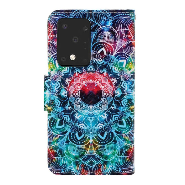 Galaxy S20 Ultra 3D Colored Drawing Horizontal Flip PU Leather Case with Holder & Card Slots & Wallet(Mandala)