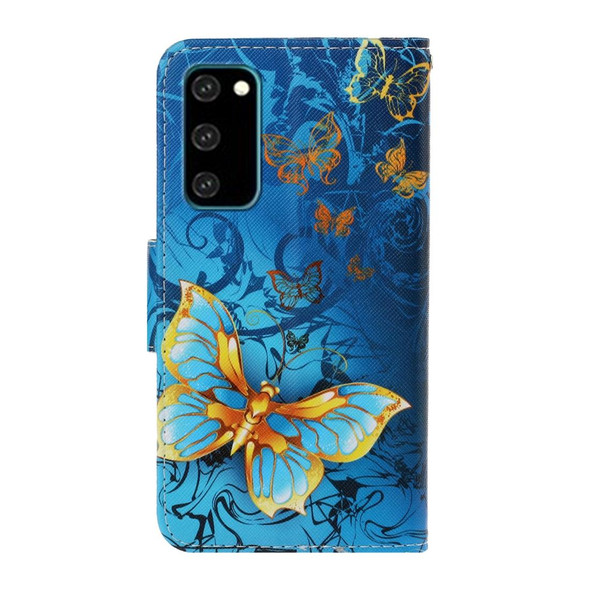 Galaxy S20 3D Colored Drawing Horizontal Flip PU Leather Case with Holder & Card Slots & Wallet(Jade Butterfly)