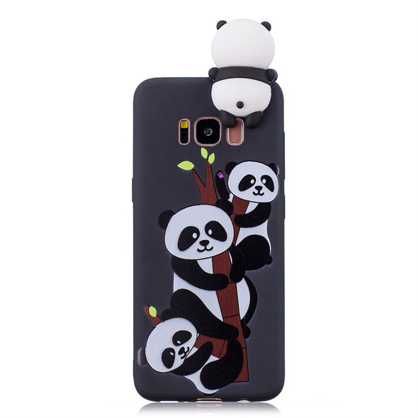 Galaxy S8 Shockproof Cartoon TPU Protective Case(Three Pandas)