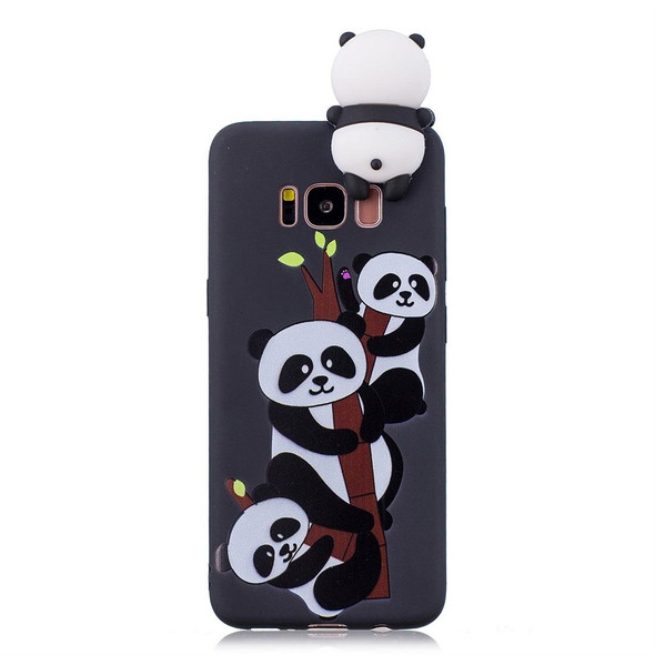Galaxy S8+ Shockproof Cartoon TPU Protective Case(Three Pandas)