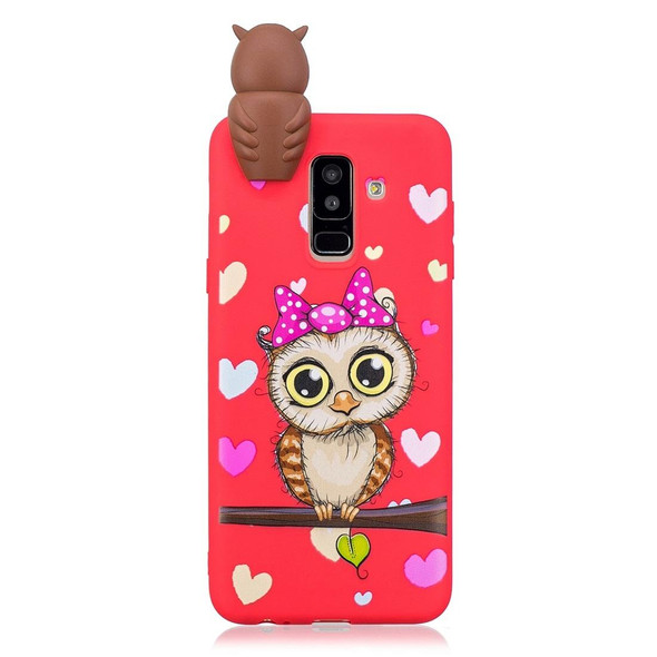 Galaxy A6 (2018) Shockproof Cartoon TPU Protective Case(Red Owl)