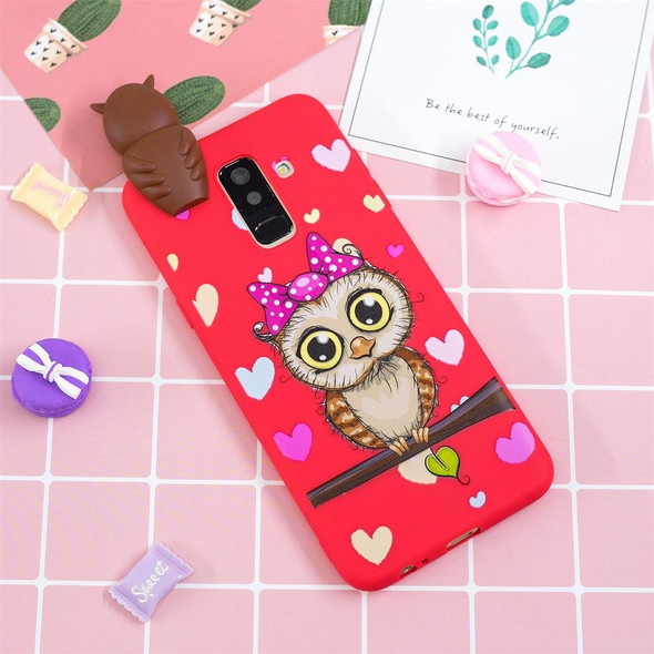 Galaxy A6 (2018) Shockproof Cartoon TPU Protective Case(Red Owl)